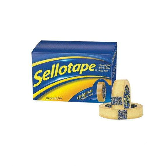 Sellotape Golden 18mm/33M Tape Pk8