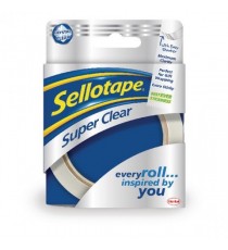 Sellotape 24mmx50m Super Clear Tape Pk6