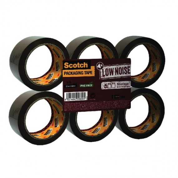 Scotch Low Noise Buff Tape 48mmx66m Pk6