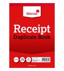 Silvine Duplicate Receipt Book 230 Pk12