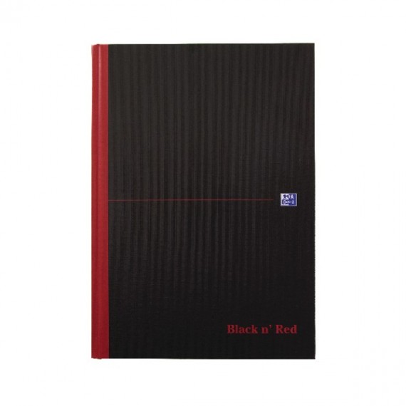 Black n Red Casebound Notebook A4 Feint