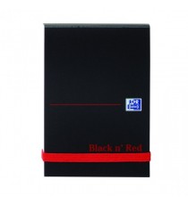 Black n Red HB Elast Notebook A7 Pk10