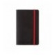 Soft Touch Black n Red Notebook A6