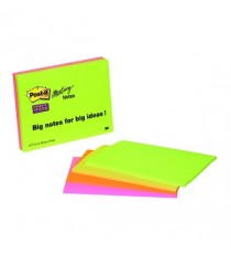 Post-it Neon S/Sticky Meeting Notes Pk4