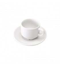 White Cup and Saucer Pk6