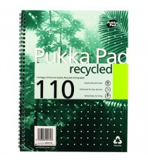Pukka Recycled Wire Notebook A4 Pk3