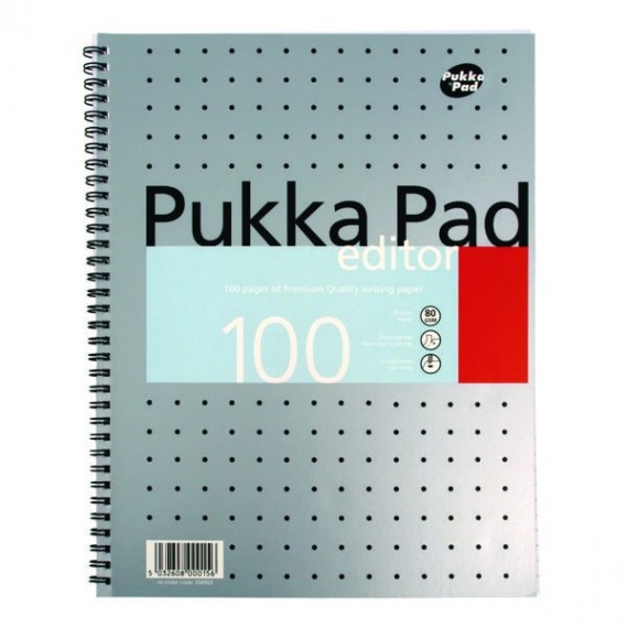 Pukka Metallic Editor Notepad A4 Pk3