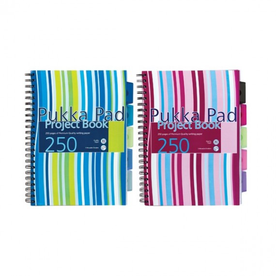 Pukka PP Project Book A4 Blue Pink Pk3