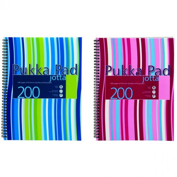 Pukka Stripes Jotta Notebook A4 Blu Pk3