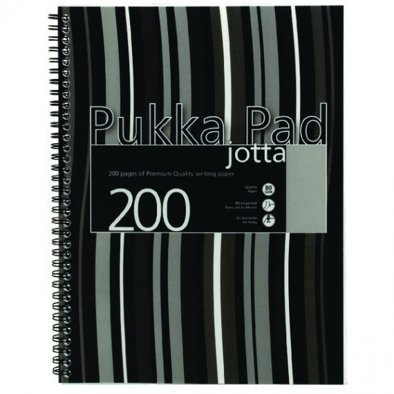 Pukka Stripes Jotta Notebook A4 Blk Pk3