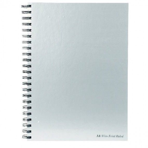 Pukka Silver Wirebound Notebook A4 Pk5
