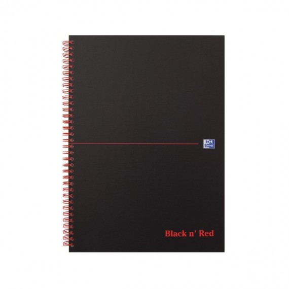 Black n Red A4 Matte Wiro Notebook Pk5