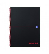 Black n Red A4 Plus Matte Notebook Pk5