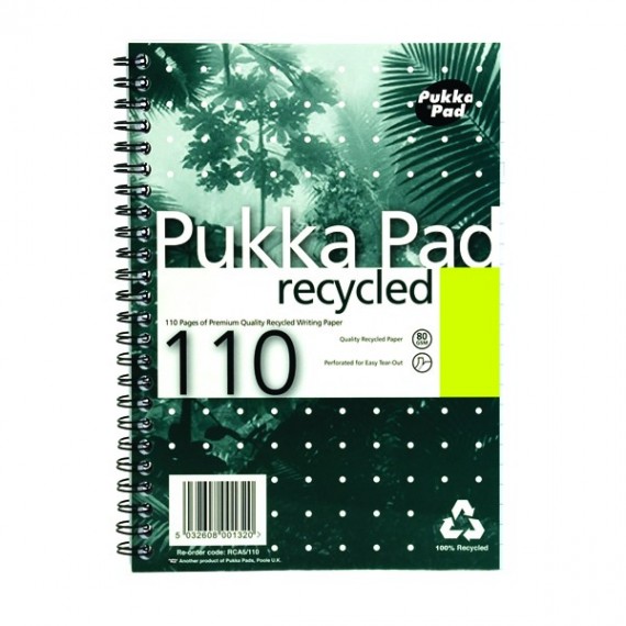 Pukka Recycled Wire Notebook A5 Pk3