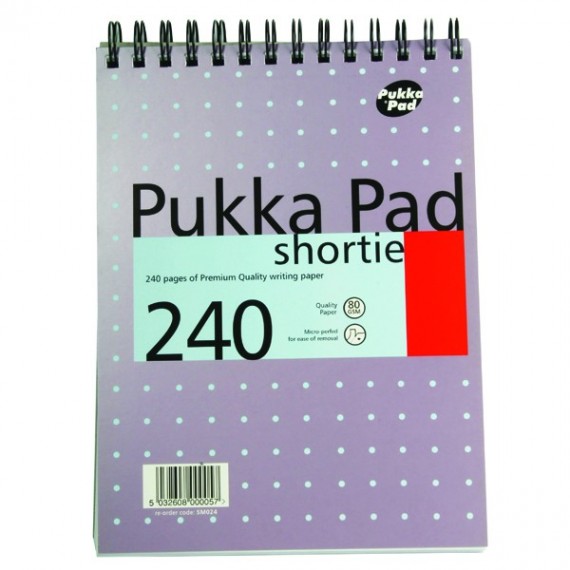 Pukka Ruled Metallic Shortie Pad A5 Pk3