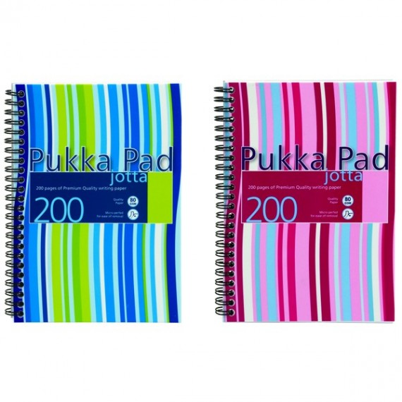 Pukka Stripes Jotta Notebook A5 Blu Pk3