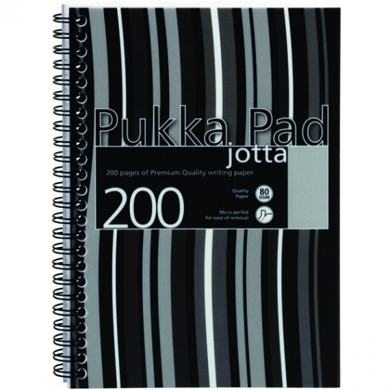 Pukka Stripes Jotta Notebook A5 Blk Pk3