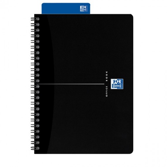 Oxford Card Wire Notebook A5 Black Pk5