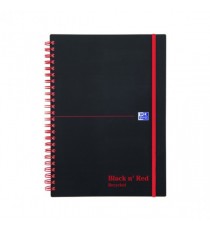 Black n Red Recycled A5 Notebook 140Pgs