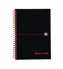Black n Red A5 Wire Notebook 100Pg Ruled